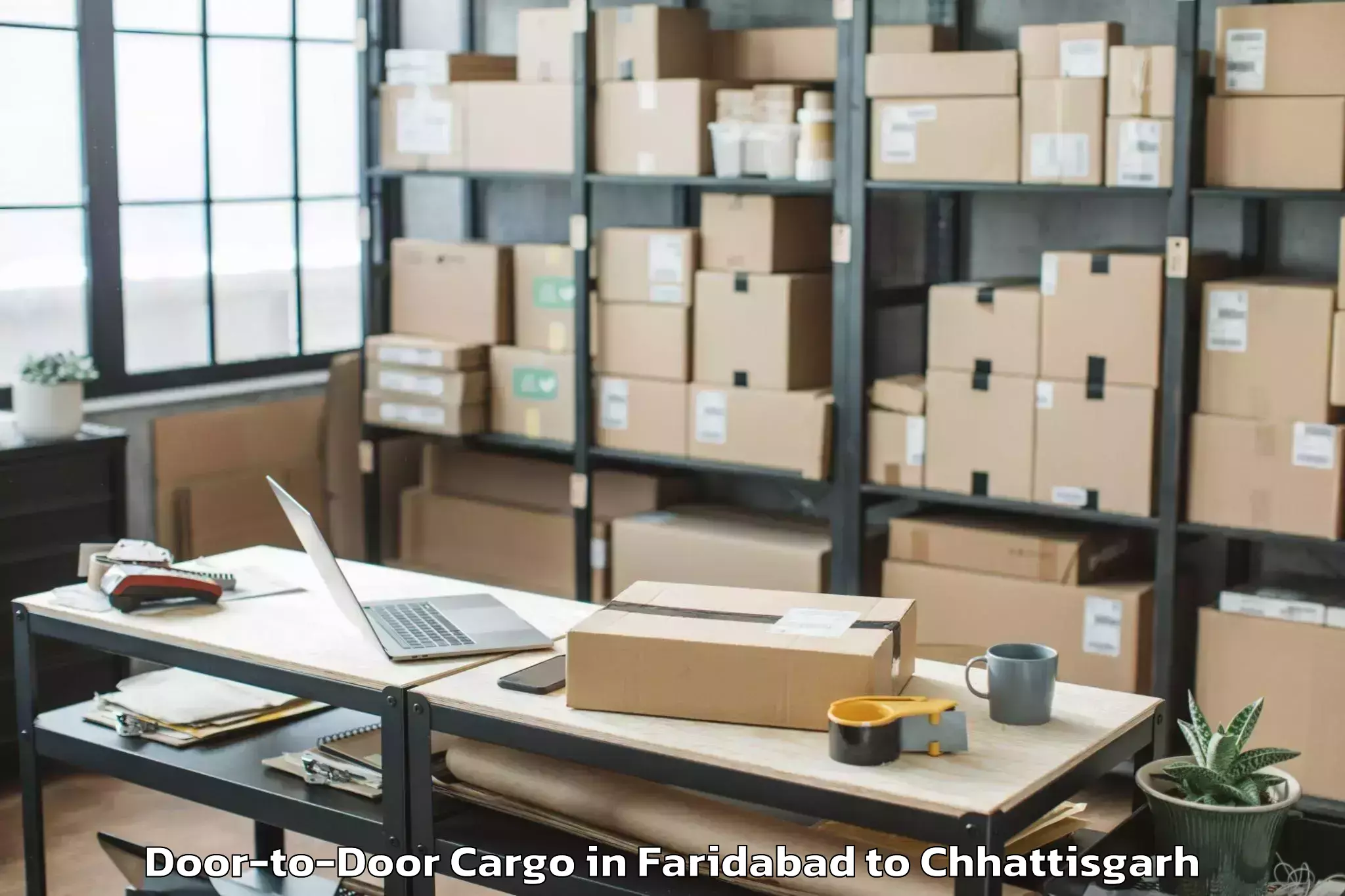 Top Faridabad to Marwahi Door To Door Cargo Available